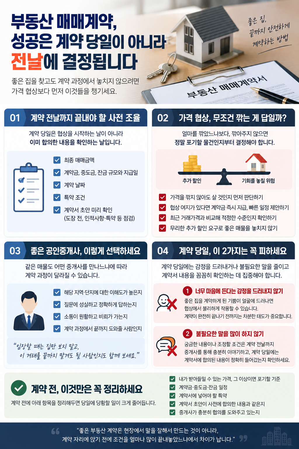 부동산 매매계약 전날까지 끝내야 할 것, 계약 당일 하면 안 되는 2가지 - 부동산 1