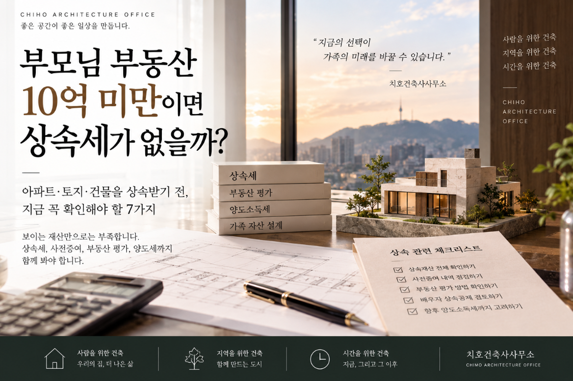 부모님 부동산 10억 미만이면 상속세가 없을까? ...