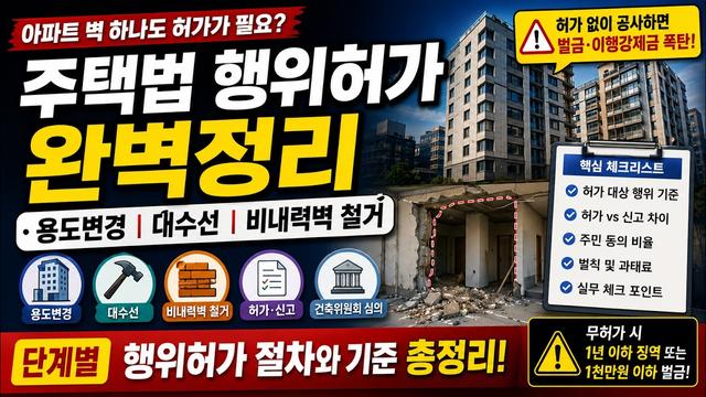 주택법에 따른 행위허가 대상 완벽정리 | 공동주택...