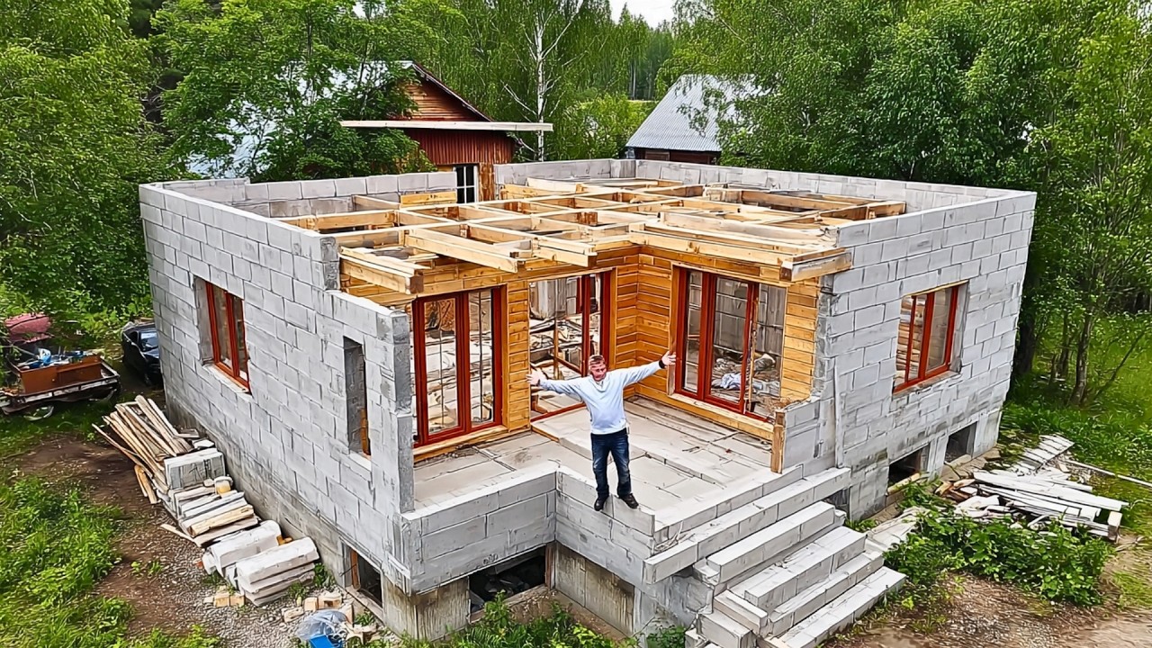 남자가 단 500일 만에 홀로 놀라운 집을 짓다 | 시작부터 끝까지 @DmitryLukinDIY 제작
