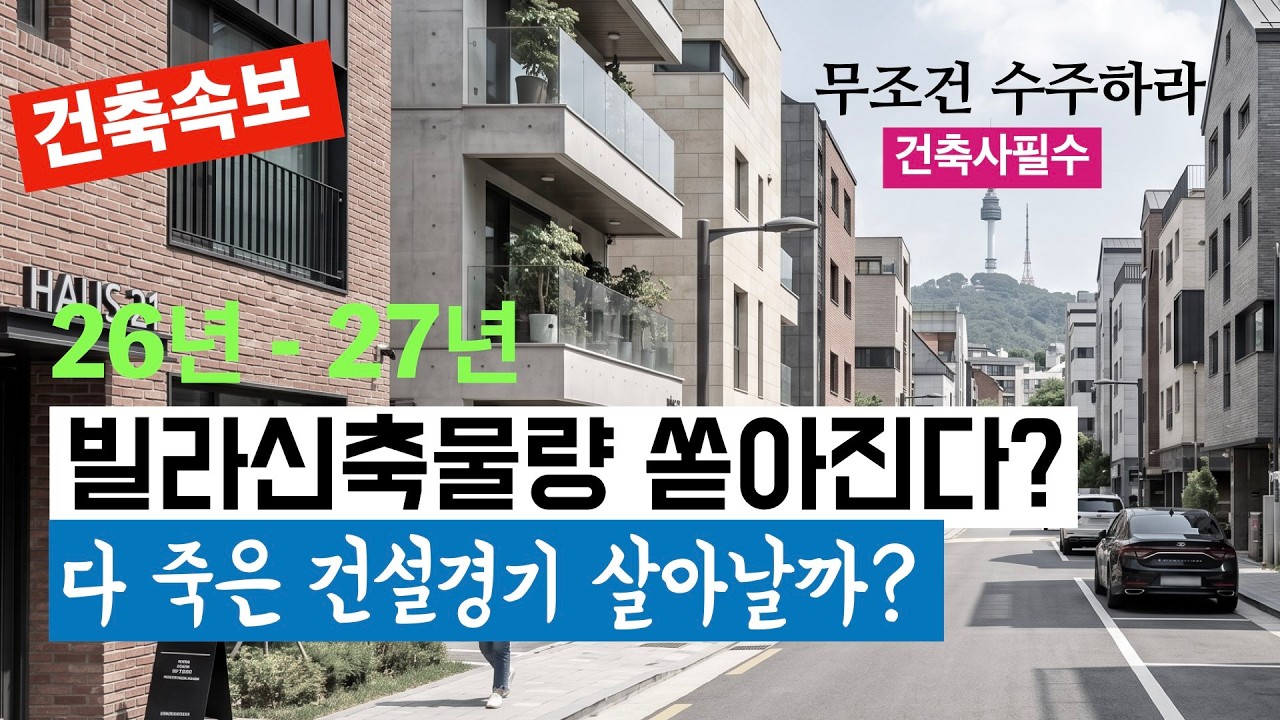 매입임대빌라 9만가구 공급, 수도권 비아파트 신축 물량이 다시 움직일까