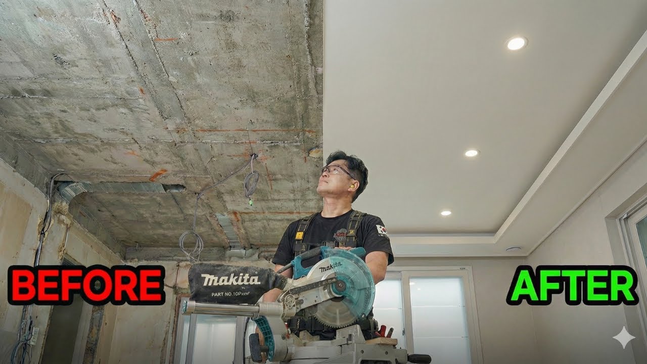 지방에서 목수 부르기 힘드시죠? 이 영상 보고 천장 목공사 상작업 부터 석고보드 마감까지 직접 따라 해보세요